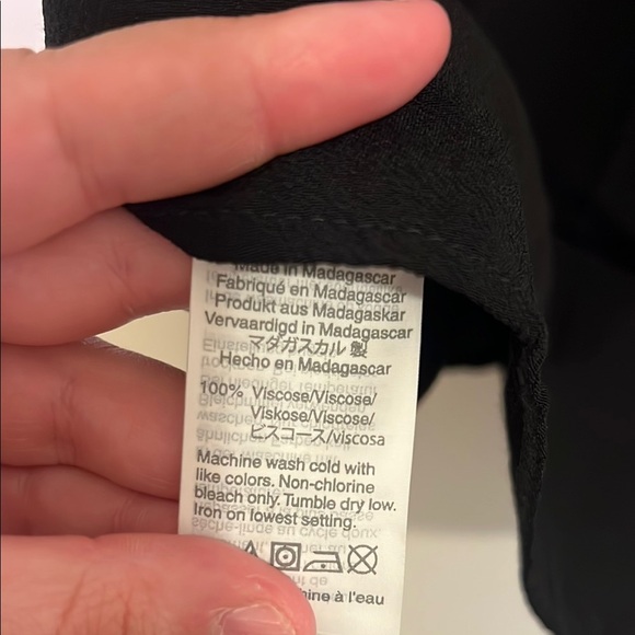 Madewell Black Boxy Short Sleeve Cropped Blouse, Womens S - Picture 5 of 7